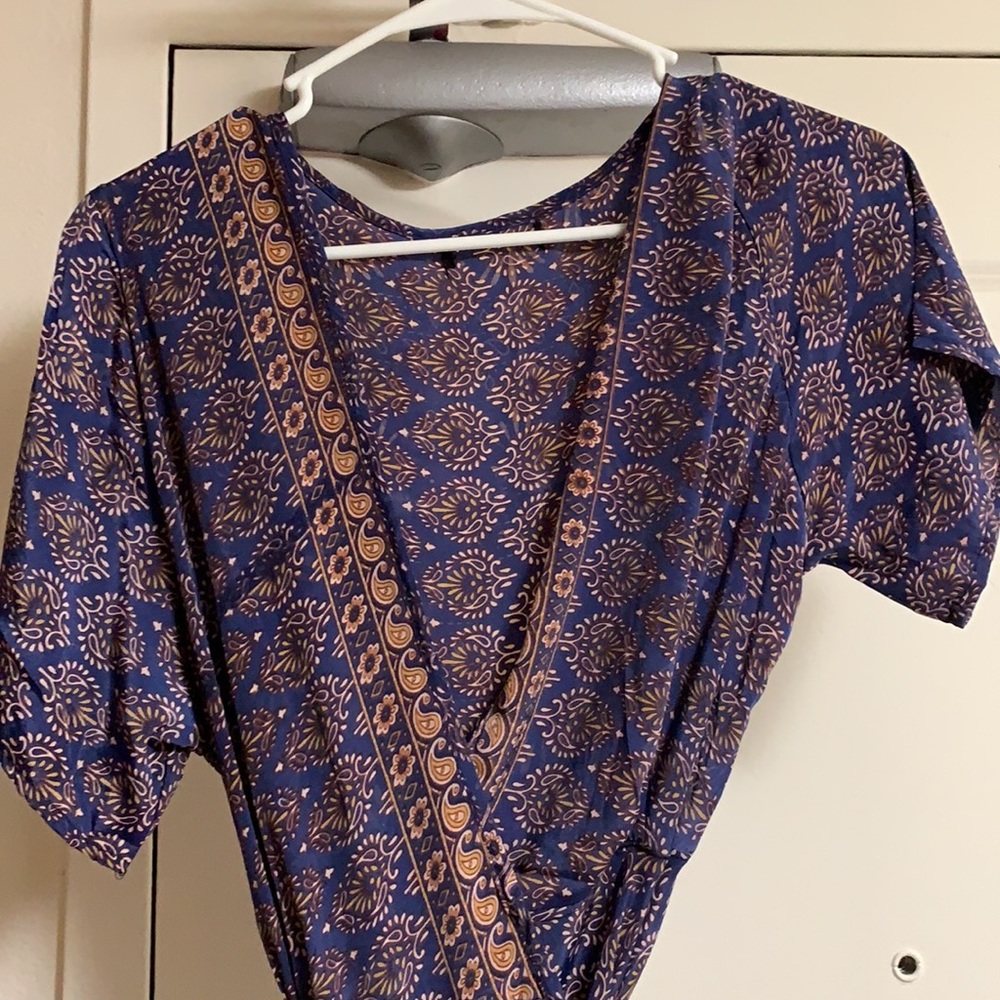 Bohemian style wrap dress for